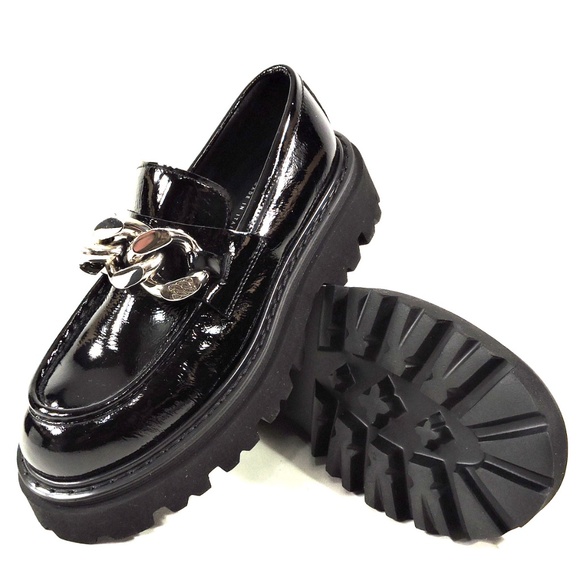 CASADEI 🇮🇹 WOMENS BLACK PATENT LEATHER COMFORT LOAFERS - Picture 6 of 7